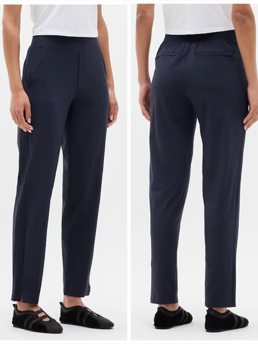 Athleta Brooklyn Mid Rise Ankle Pants in Navy Blue